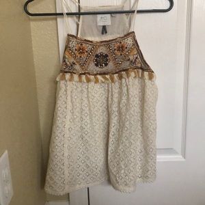 Jeweled and Embroidered Anthropologie Tank/Blouse